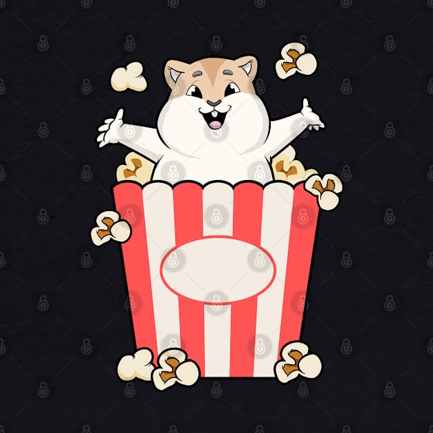 Hamster with Bag of Popcorn by Markus Schnabel